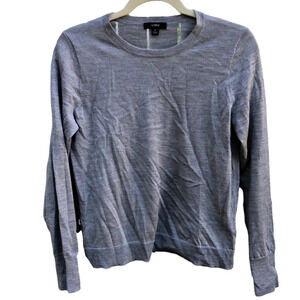 J.CREW GRAY MERINO WOOL CLASSIC CREWNECK SWEATER
